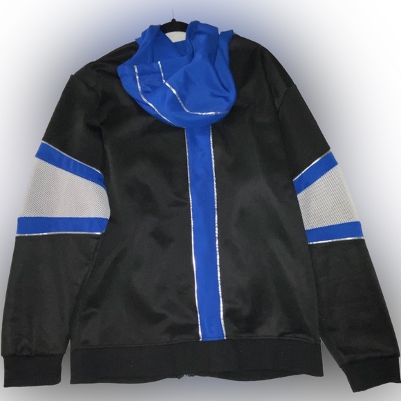 DEMO LITION Mens Matching Set Black Silver Blue Jacket and Joggers size … - Picture 3 of 14